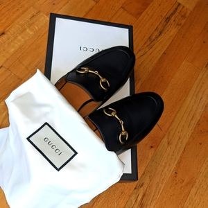Gucci Princetown Leather Mules Size 7